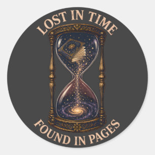 Lost In Time Found In Pages Sticker