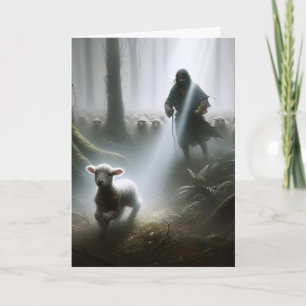 Lost Lamb and Shepherd Thinking of You Card