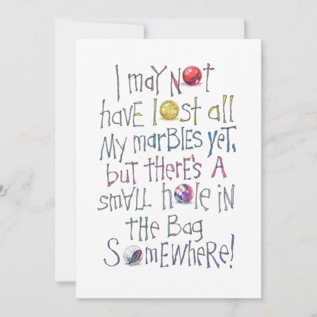 LOST MARBLES CARD (Front)