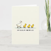 Lost Mum Waterfowl Hatchlings Card