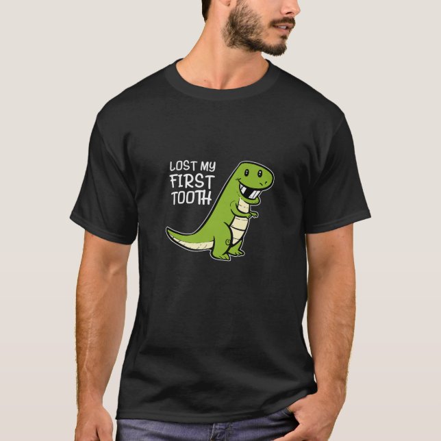 Lost My First Tooth Fairy Pediatric Dentistry Dino T-Shirt (Front)
