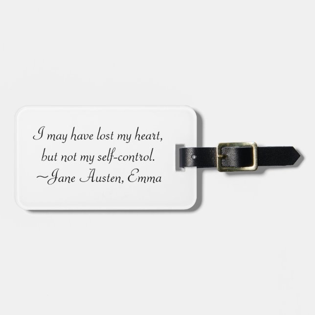 Lost My Heart Austen Emma Quote Luggage Tag (Front Horizontal)