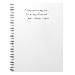 Lost My Heart Austen Emma Quote Notebook