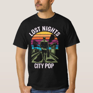 Lost Nights City Pop Vaporwave Aesthetic T-Shirt