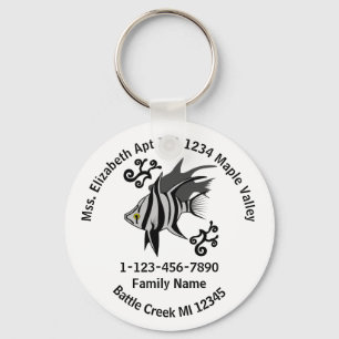 Lost Old Wife Family Home Address Keychain