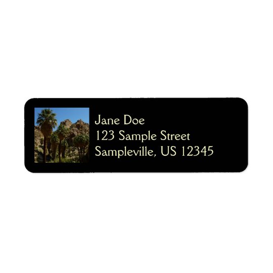 Lost Palms Oasis I at Joshua Tree National Park Return Address Label