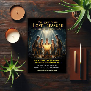 Lost Pirate Treasure Birthday Party Invitation