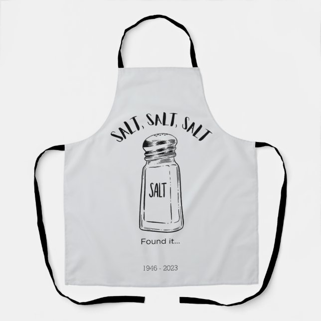 Lost shaker of salt - fond it apron (Front)