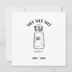 Lost shaker of salt - fond it  invitation
