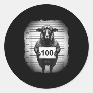 Lost Sheep And Found Wanted Mugshot Christian Men  Classic Round Sticker