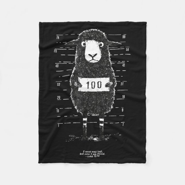 Lost Sheep - I Once Was Lost But Now I Am Found  Fleece Blanket (Front)