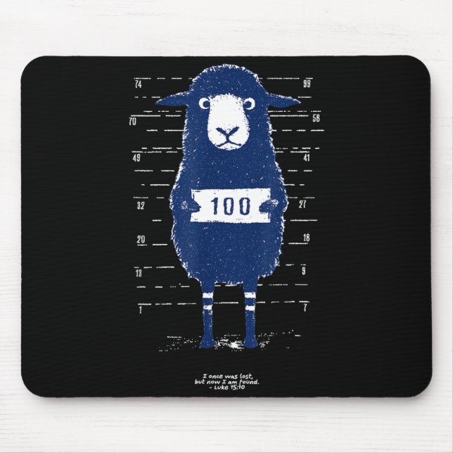 Lost Sheep I Once Was Lost But Now I Am Found Luke Mouse Pad (Front)