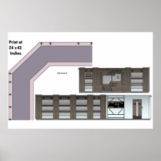 Lost Ship in Space Hallway Poster