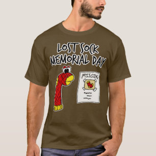 Lost Sock Memorial Day Funny Doodle T-Shirt