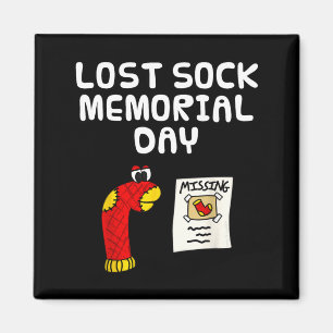 Lost sock memorial day, laundry worker funny magnet