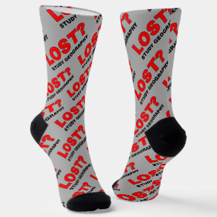 Lost? Study Geography Socks