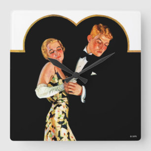 Lost Suspender Square Wall Clock