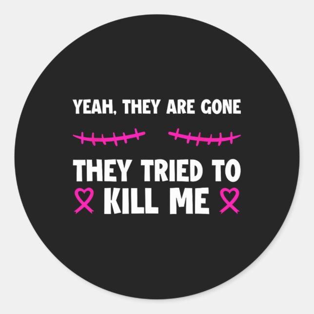Lost Them Kept My Life Breast Cancer Survivor Tee  Classic Round Sticker (Front)
