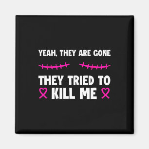 Lost Them Kept My Life Breast Cancer Survivor Tee Magnet