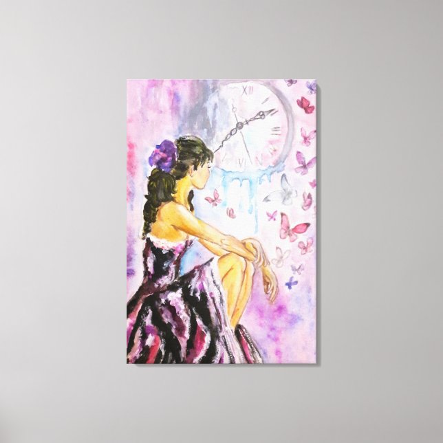 Lost Time - Watercolor Painting Canvas Print (Front)