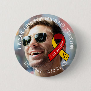 Lost to Covid   Memorial Personalized 2 Inch Round Button