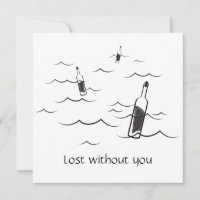 Lost without you modern black-and-white design