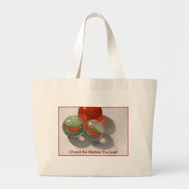 LOST YOUR MARBLES LARGE TOTE BAG (Front)