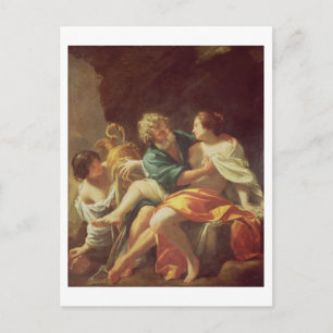 Lot and his Daughters, c.1630 (oil on canvas) Postcard