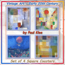 COASTER SET (4) - Art by Paul Klee (1879 - 1940)