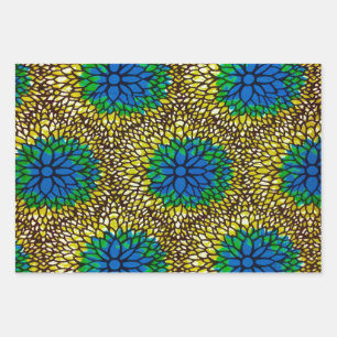 Lot de feuilles de papier cadeau Wax Africain