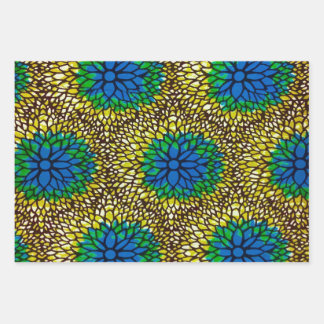 Lot de feuilles de papier cadeau Wax Africain