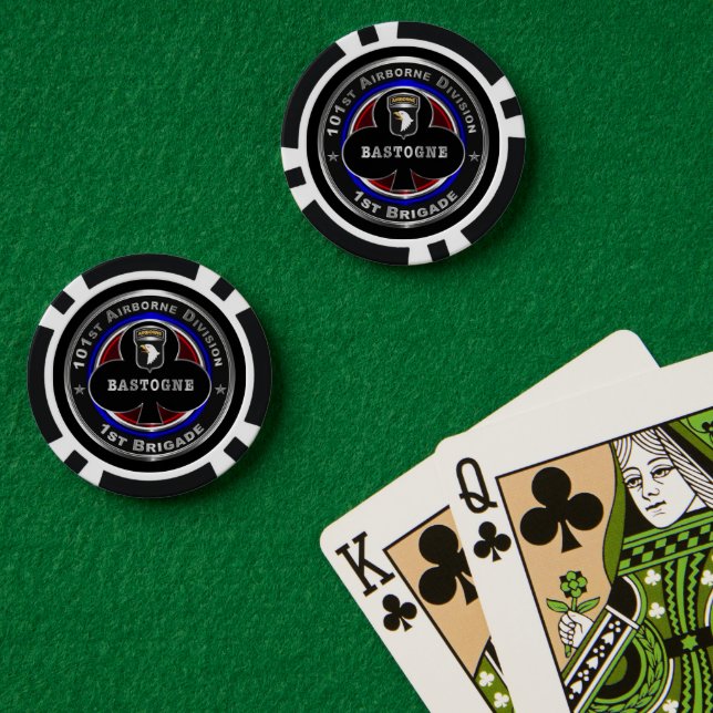 Lot De Jeton De Poker 101e division aéroportée 1re brigade (Table de poker (double))