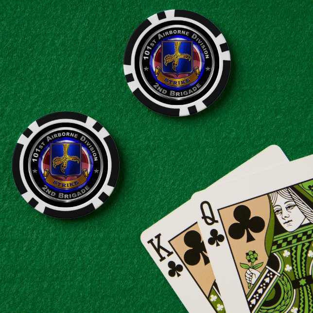 Lot De Jeton De Poker 101e division aéroportée 2e brigade (Table de poker (double))
