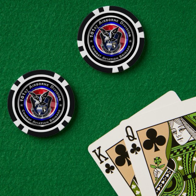 Lot De Jeton De Poker 101e division aéroportée CAB (Table de poker (double))