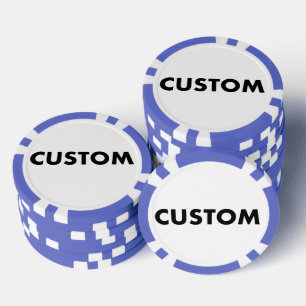 Lot De Jeton De Poker 10 x Casino BLUE personnalisé,