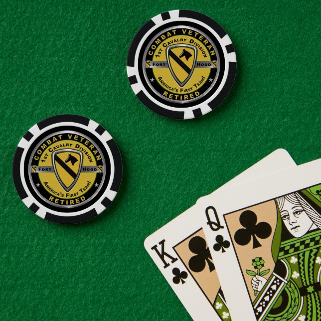 Lot De Jeton De Poker 1re division de cavalerie retraitée (Table de poker (double))
