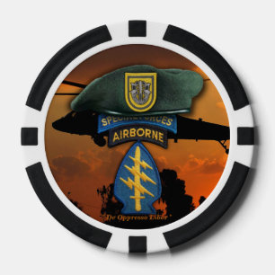 Lot De Jeton De Poker 1re force spéciale berets verts fort lewis vets