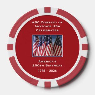 Lot De Jeton De Poker 250e anniversaire 1776 à 2026 USA Amérique