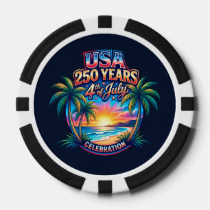 Lot De Jeton De Poker 250e anniversaire d'Amérique USA Palm Beach