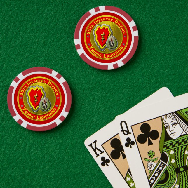 Lot De Jeton De Poker 25e division d'infanterie (Table de poker (double))