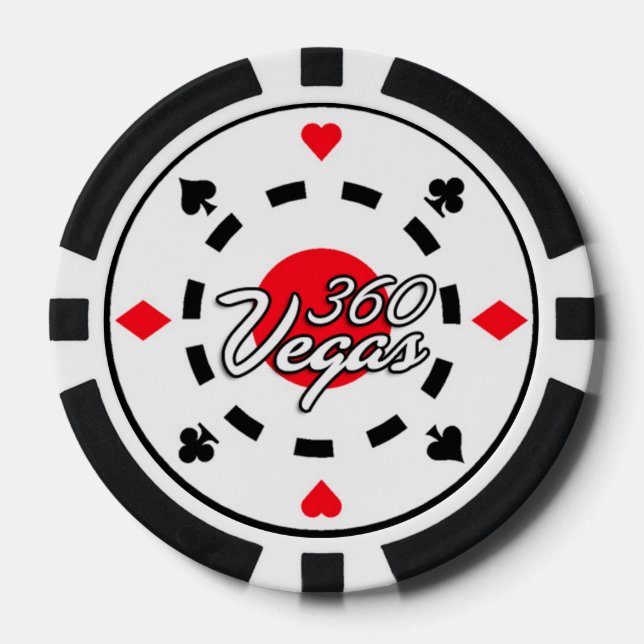 Lot De Jeton De Poker 360 Chip d'argile de Vegas (Recto)