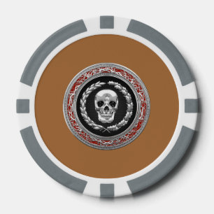 Lot De Jeton De Poker [400] Crâne d'argent