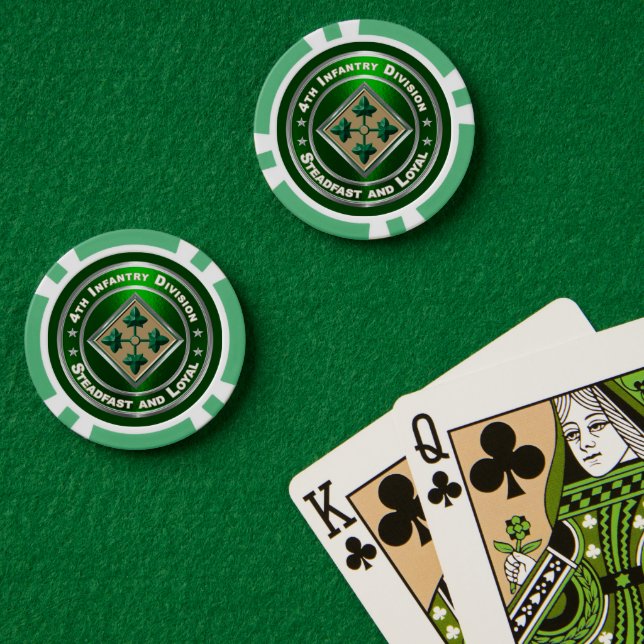 Lot De Jeton De Poker 4e division d'infanterie (Table de poker (double))
