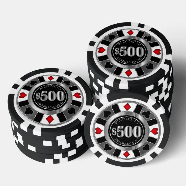 Lot De Jeton De Poker 500 $ Casino Poker Chip - Las Vegas - Rouge (Empiler)