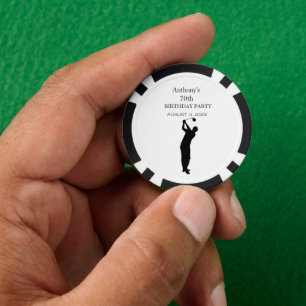 Lot De Jeton De Poker 70e Anniversaire Partie Golfer Elegant Par Seventi