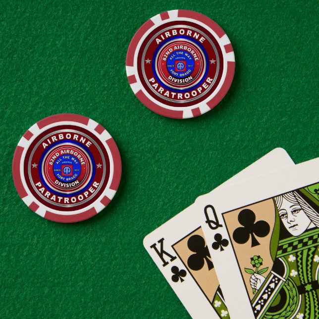 Lot De Jeton De Poker 82e division aéroportée Parachutistes (Table de poker (double))