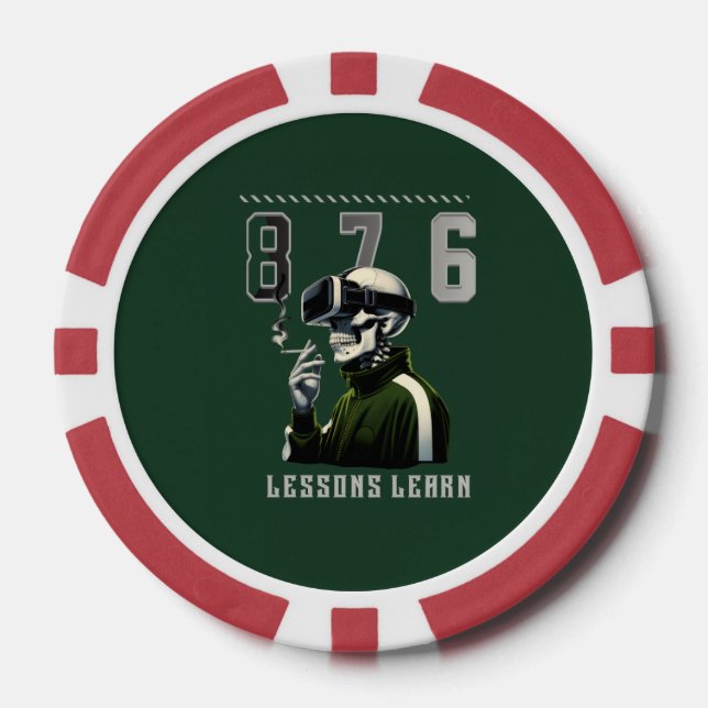 Lot De Jeton De Poker 876 LESSONS LEARN Poker Chip (Recto)