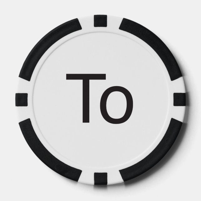 LOT DE JETON DE POKER À (Recto)