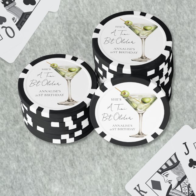 Lot De Jeton De Poker A Tini Bit Older Martini Birthday (A Tini Bit Older Martini Birthday Poker Chips)