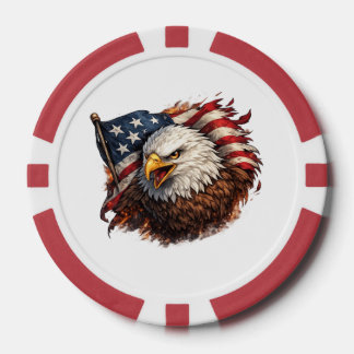 Lot De Jeton De Poker Aigle Américain Féroce – Conception de Puissance P